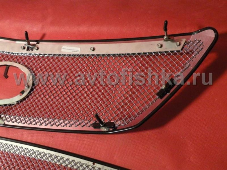Lexus RX330, RX350, RX400H (03-09) решетки радиатора и бампера из нержавеющей стали, комплект верхняя и нижняя.