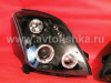 Suzuki Swift (04-) фары передние линзовые черные, со светодиодами, комплект 2 шт.
