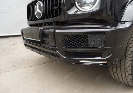 Mercedes-Benz G-Klasse W464 2018 - н.в. Юбка переднего бампера Brabus с ходовыми огнями