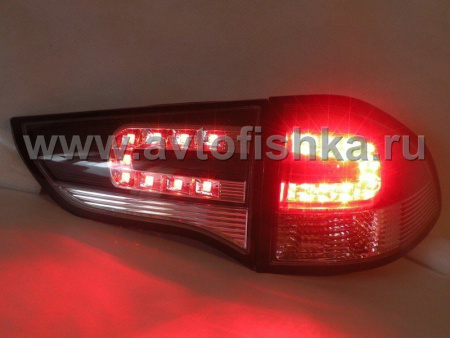 Mitsubishi Pajero Sport, Challenger (09-) фонари задние светодиодные черные, комплект 2 шт.