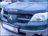 Дефлектор капота темный MITSUBISHI OUTLANDER (Logo) 2000-2007,