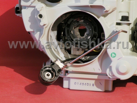 Mercedes C W203 (03-07) фары передние линзовые хромированные под ксенон и электрокорректор, комплект 2 шт.