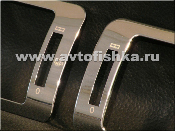 Mercedes ML W163 (98-05) декоративные накладки на дефлекторы воздуховодов салона хромированные, комплект 3 шт.