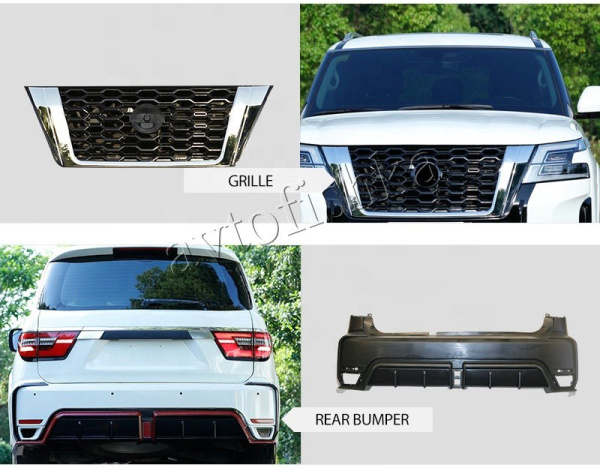 Nissan Patrol Y62 (10 - 17) рестайлинг комплект с обвесом NISMO 2020