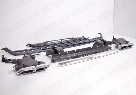 Mercedes-Benz S-Klasse W222 2013 - 2017 Диффузор заднего бампера с насадками 6.3 AMG