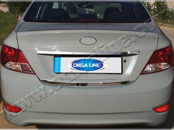Hyundai Solaris (06-) молдинг на нижнюю кромку крышки багажника из нержавеющей стали