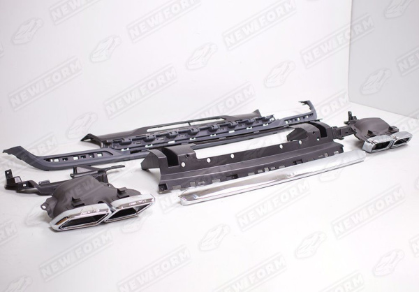 Mercedes-Benz S-Klasse W222 2013 - 2017 Диффузор заднего бампера с насадками 6.3 AMG