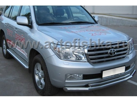 Toyota Land Cruiser 200 защита переднего бампера, труба 70 мм/42