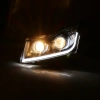Chevrolet Cruze (2011-2016) фары передние черные линзовые с диодной подсветкой ДХО