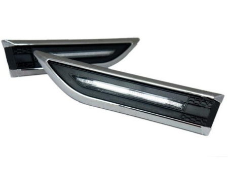 Chevrolet Cruze желтые светодиодные повторители поворотов на крылья, комплект 2 шт.