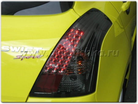 Suzuki Swift (04-) фонари задние светодиодные тонированные, комплект 2 шт.