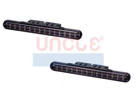 Светодиодные DRL фары дневного света тонированные (дневные ходовые огни) - LED Daytime Running Lights, белый свет 6000К, 24 светодиода