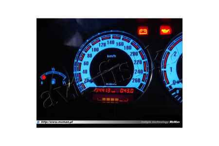 BMW E36 светодиодные шкалы (циферблаты) на панель приборов - дизайн 1