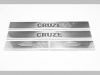 Chevrolet Cruze седан (2009-) накладки на пороги из нержавеющей стали, 4 шт.