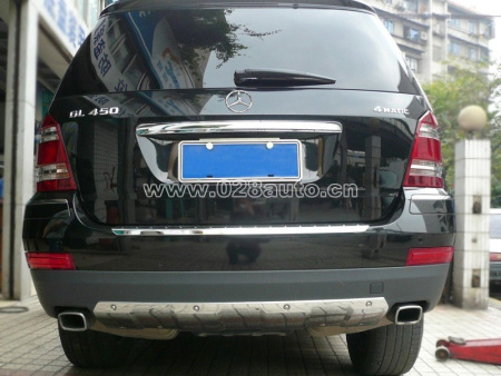 Mercedes-Benz GL class (09-) хромированная накладка на задний бампер, нержавеющая сталь