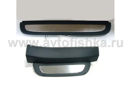 Toyota Corolla (06-) накладки порогов дверных проемов, пластиковые с нержавеющей сталью, комплект 4 шт.