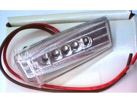 Mercedes W124, W140 повторители поворотов светодиодные хрустальные, на передние крылья, комплект 2 шт.