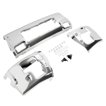 Бампер передний хром сталь — Nissan Titan 2003 – 2015