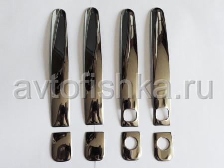 Toyota Land Cruiser 200 (08-15) хромированные молдинги на наружние ручки дверей