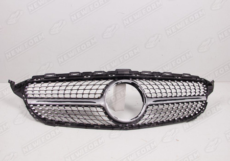 Mercedes-Benz C-Klasse W205 2014 - 2018 Решетка радиатора Diamond Sport серебро