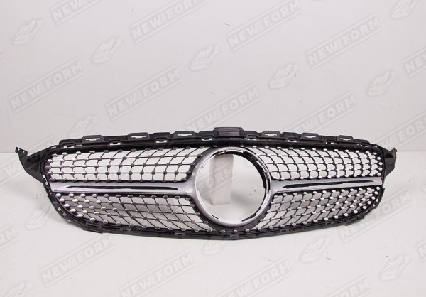 Mercedes-Benz C-Klasse W205 2014 - 2018 Решетка радиатора Diamond Sport серебро