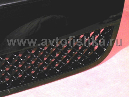 Ford Explorer (06-10) решетка переднего бампера и радиатора черная целиковая, дизайн Bentley, пластик