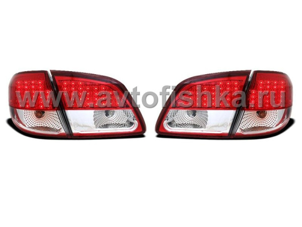 Nissan Maxima QX III (00-03) фонари задние светодиодные красно-хромированные, комплект 2 шт.