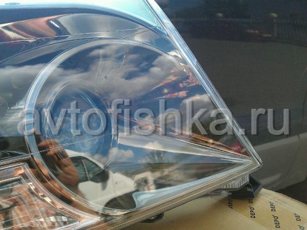 Toyota Land Cruiser 200 (2008-) фары передние линзовые тонированный хром, под корректор, дизайн LS600h, по заказу MidWest, комплект 2 шт.