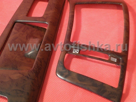 Toyota Land Cruiser 200 (08-) декор салона авто под дерево, дизайн под черное дерево, комплект 10 предметов