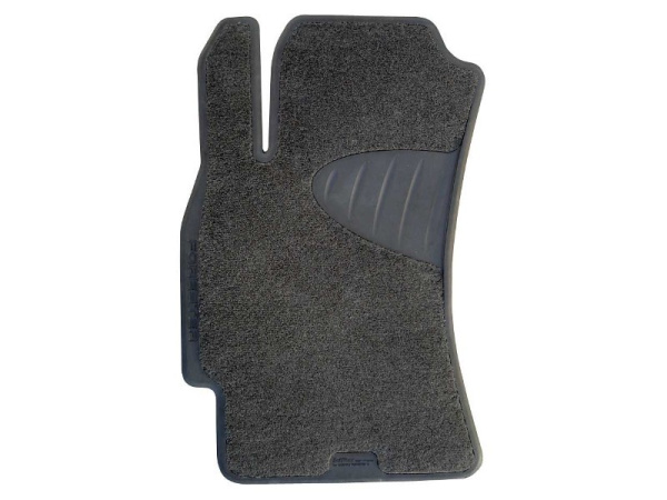 Nissan Qashqai+2 (08-) ворсовые коврики на резиновой основе, с перемычкой