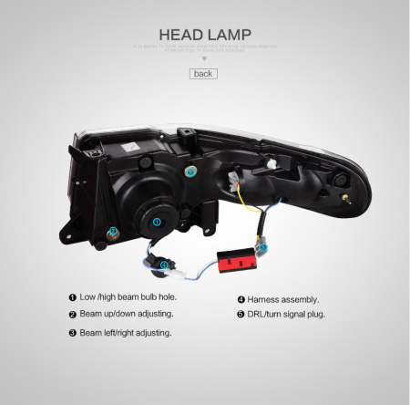 Toyota FJ Cruiser (07-15) фары линзовые в комплекте с решеткой радиатора, дизайн №1