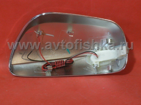 Toyota Camry 40 (2006-2009), Corolla, Vios, Yaris (2006-) корпуса боковых зеркал хромированные, со светодиодными поворотниками, комплект 2 шт.
