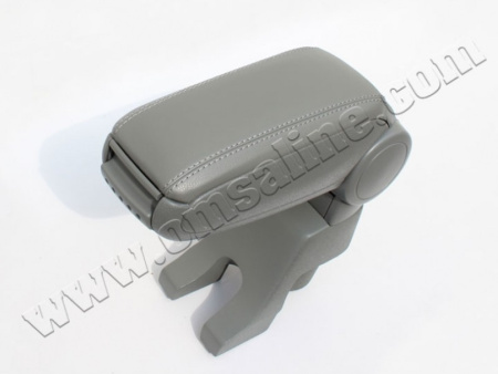 Volkswagen Polo (09–) Подлокотник с боксом, серый (низ-фибер,верх-Abs - кожзам.)