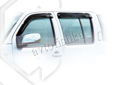 Дефлекторы боковых окон EGR 4 части темные Nissan Pathfinder R51 (05-14)