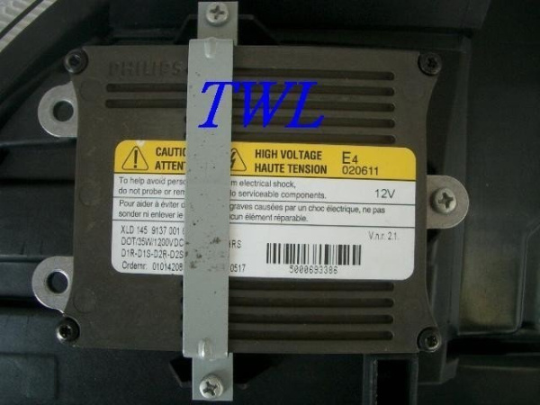 Mercedes S W220 (98-05) фары ксеноновые передние линзовые хромированные с блоками розжига ксенона Philips, лампы D1S Osram, с электрокорректором, комплект 2 шт.