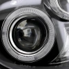 Subaru Impreza GD, GG (00-02) фары передние черные, со светящимися ободками, линзовые