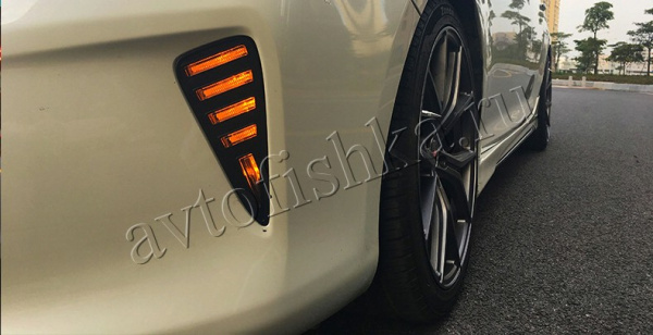 Toyota Camry V50 (14-17) штатные дневные ходовые огни с динамическими указателями поворотов