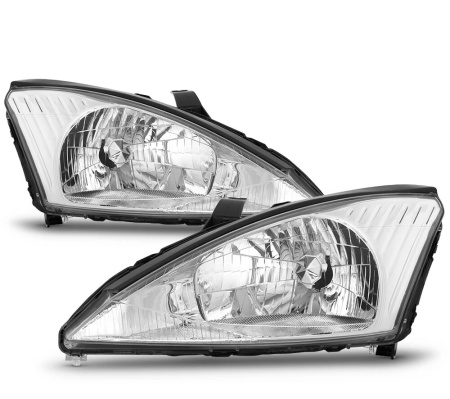Ford Focus 1 (2000-2004) передние фары хромированные штатные