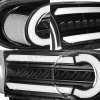 Toyota FJ Cruiser (07-14) черные светодиодные динамические поворотники с ДХО, комплект 2 шт.