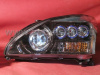 Lexus RX330, RX350 (03-08) передние линзовые ксеноновые фары, тонированный хром, под корректор, дизайн LS600, дизайн "MidWest", комплект 2 шт.