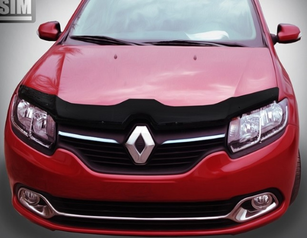Renault Sandero; Logan (14–) Дефлектор капота, темный