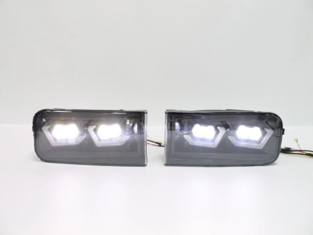 Toyota Land Cruiser 200 (2008-2011) противотуманные фары диодные с динамическими поворотниками