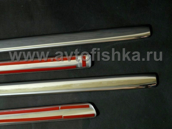 Ford Focus (05-) хэтчбек накладки на боковые молдинги дверей, нержавеющая сталь, комплект 4 шт.