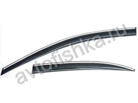 Honda Civic седан (12-) дефлекторы боковых окон темные, ветровики Mugen, комплект 4 шт.