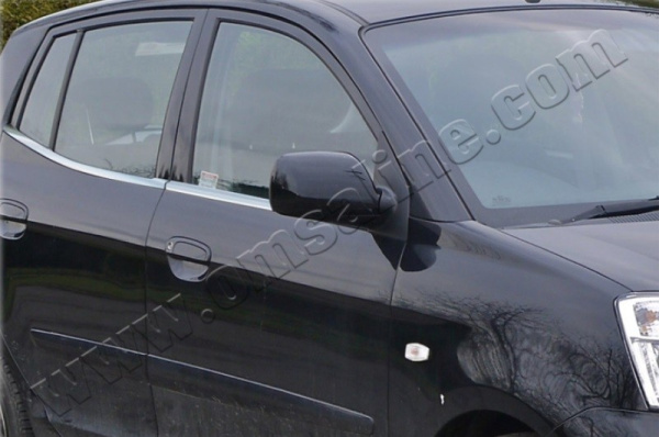 Kia Picanto (11–) Нижние молдинги стекол, нерж., 4 части (хэтчбек5D)