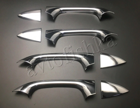 Merсedes ML W164 (05-11) хромированные накладки на ручки дверей, комплект 8 шт.