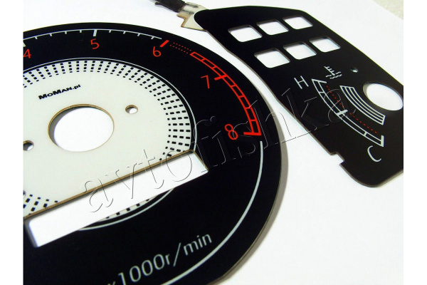 Toyota Corolla E11 светодиодные шкалы (циферблаты) на панель приборов - дизайн 1