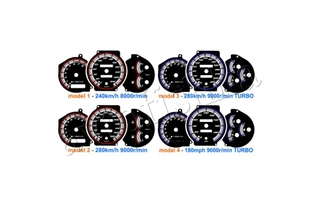 Toyota Celica VI (T20) 1994-1998 светодиодные шкалы (циферблаты) на панель приборов