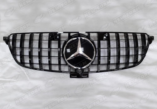 Mercedes-Benz GLE-Klasse C292 2015 - 2019 Решетка радиатора Panamericana черная с эмблемой хром