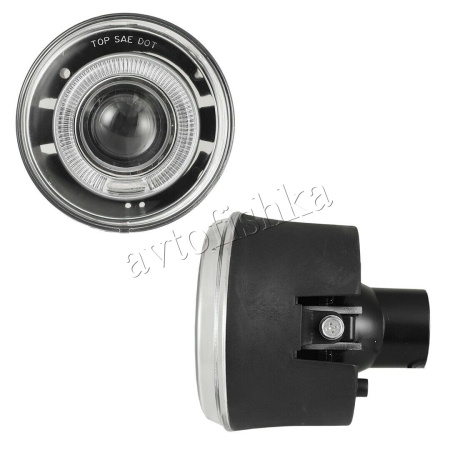 Jeep Grand Cherokee (04-10) фары противотуманные линзовые, со светящимися ободками, комплект 2 шт.